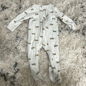 White Tractor Footie